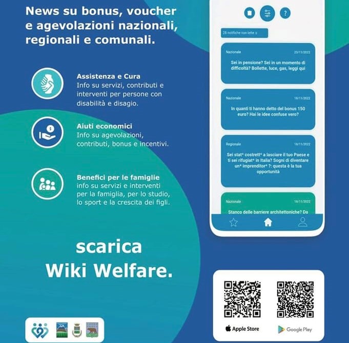 Avviso: opportunità sociali, avvisi Unione dei Comuni con l'app Wiki Welfare