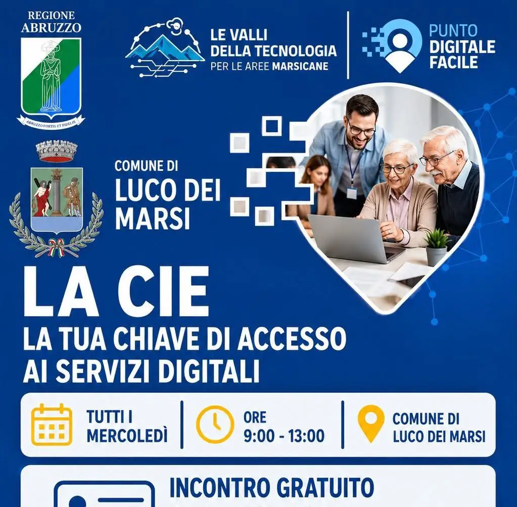 Incontro gratuito di assistenza e formazione  scopri come utilizzare la Carta d'Identità Elettronica (CIE)  per accedere ai servizi online della Pubblica Amministrazione
